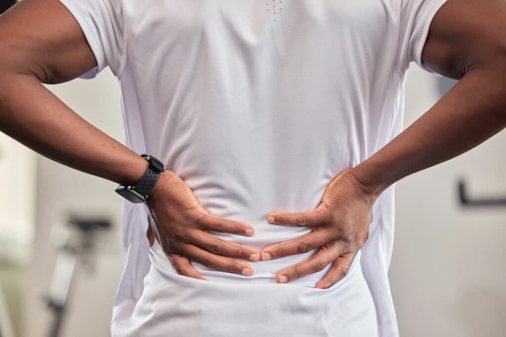 Patient with back pain.