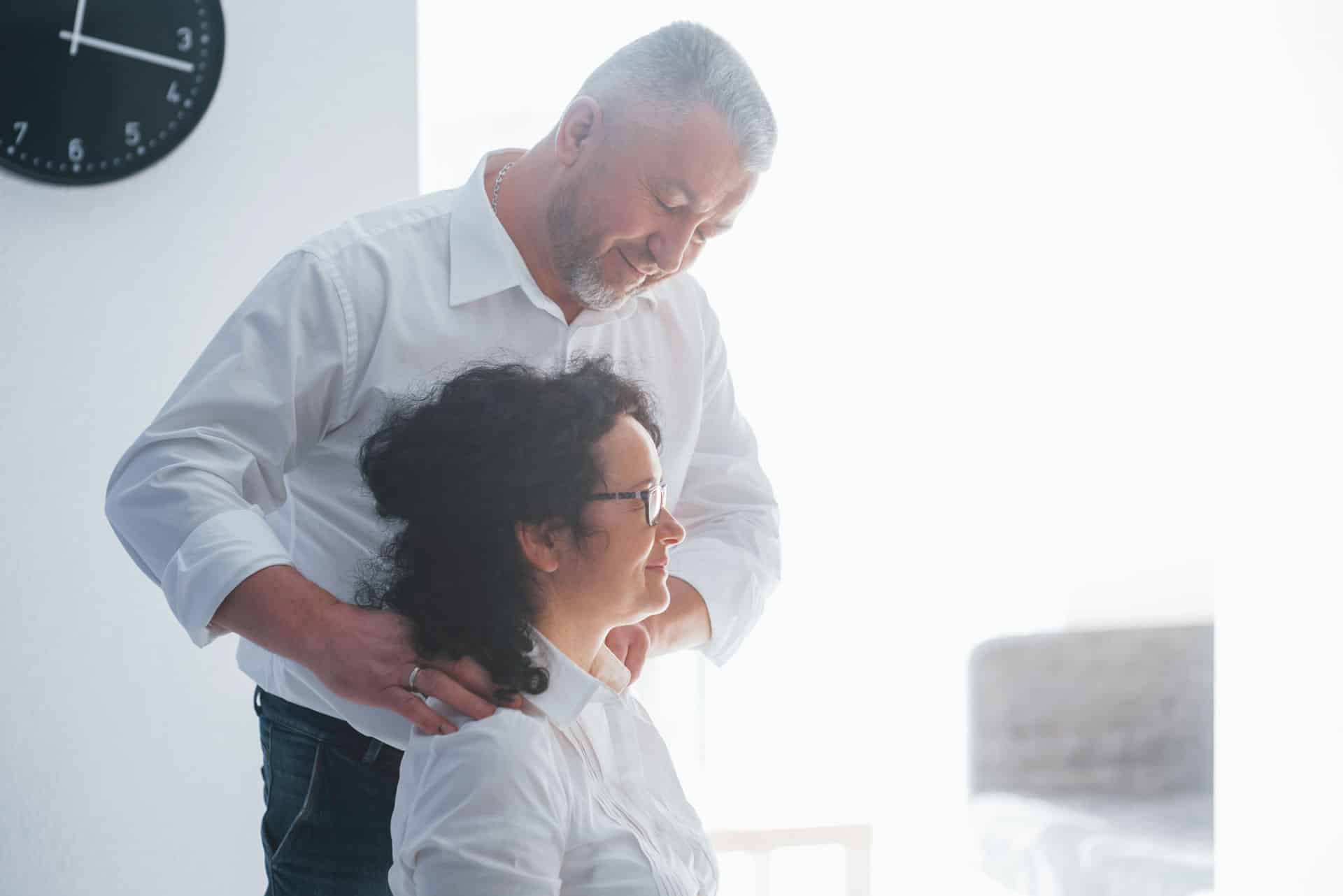 Senior man and his wife.